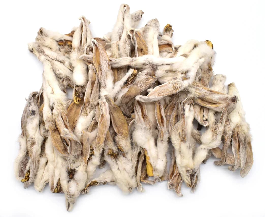 Oreilles de Lapin Séchées avec Fourrure